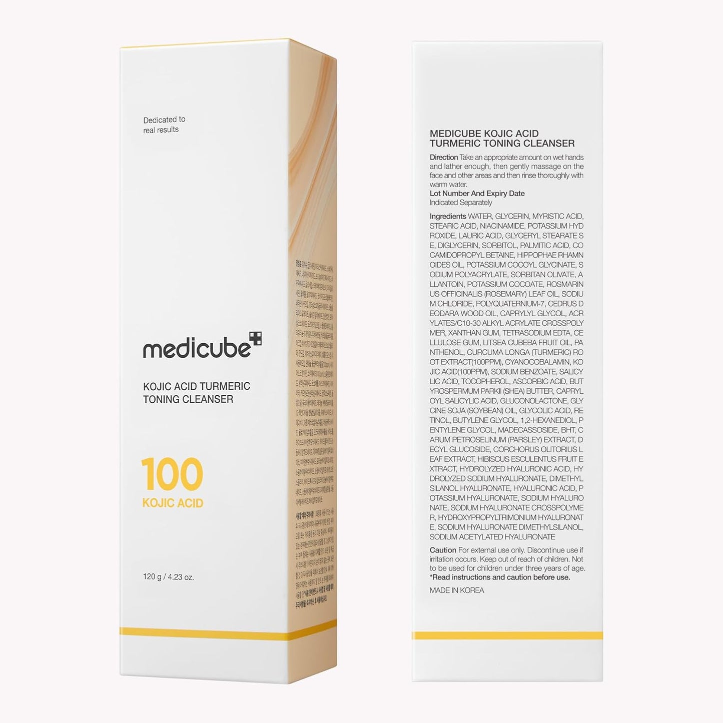 Medicube – Kojic Acid Turmeric Toning Cleanser 120g