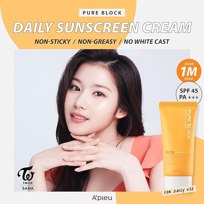 A'pieu - Pure Block Natural Daily Sun Cream Ex SPF50 PA+++ EX 50ml