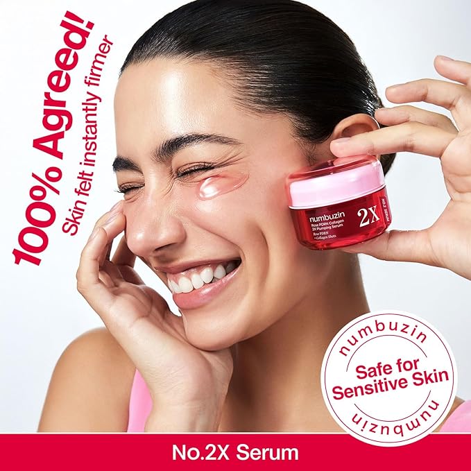 Numbuzin – No.2 Rose PDRN Collagen 2X Plumping Serum 30ml