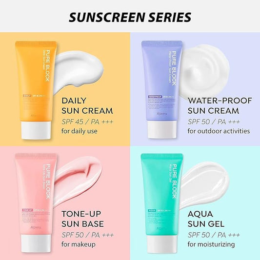 A'pieu - Pure Block Natural Daily Sun Cream Ex SPF50 PA+++ EX 50ml