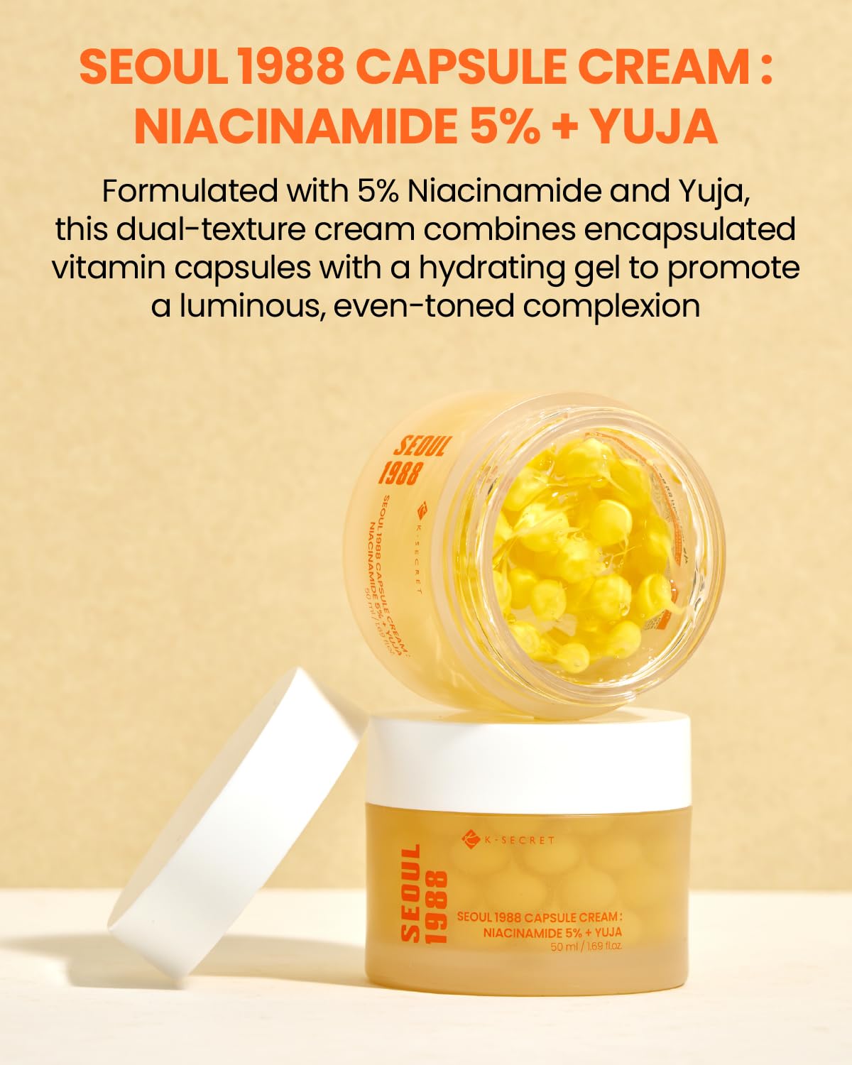 K-Secret – Seoul 1988 Capsule Cream: Niacinamide 5%+Yuja 50ml