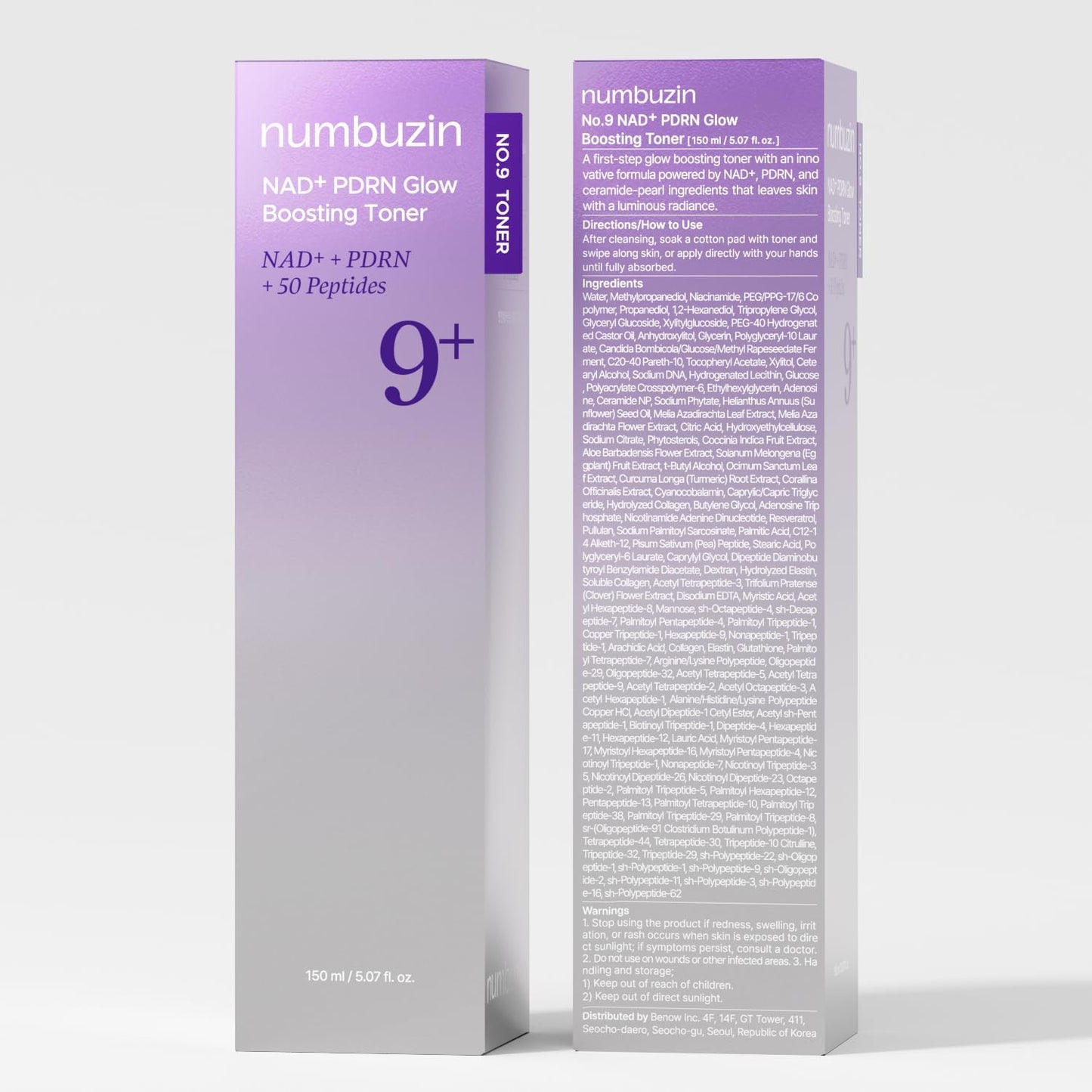 Numbuzin – No.9 NAD PDRN Glow Boosting Toner 150ml