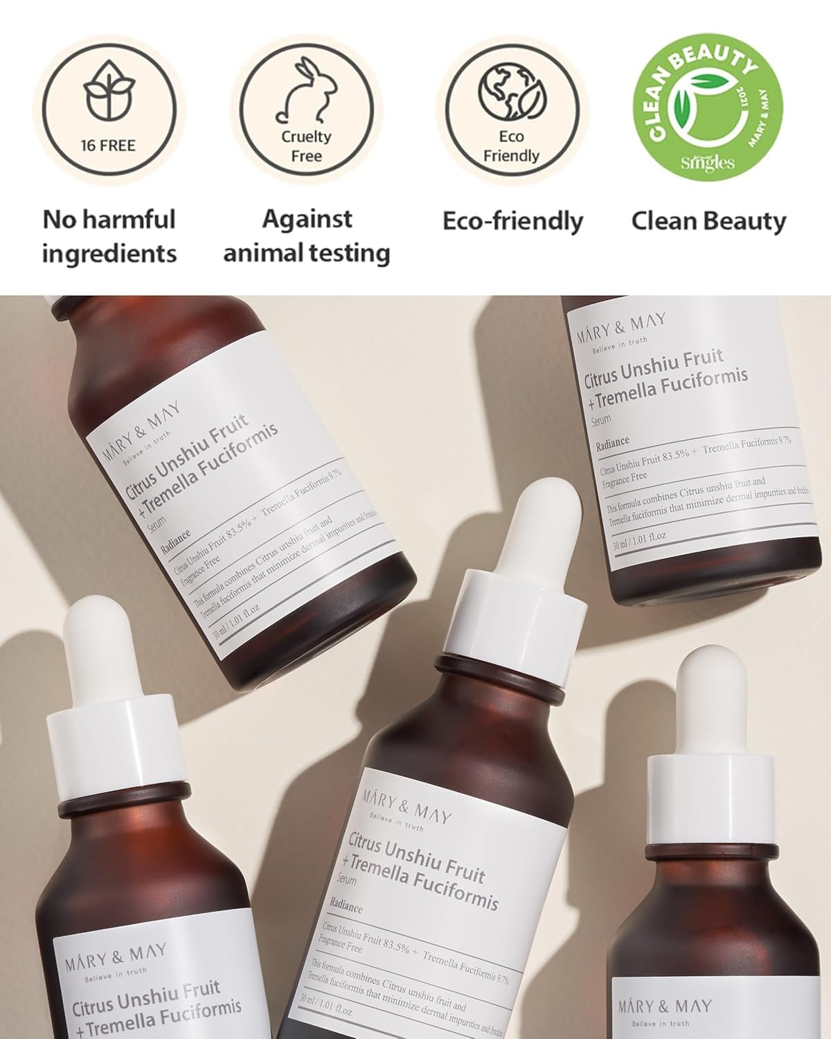Mary & May – Citrus Unshiu + Tremella Fuciformis 30ml