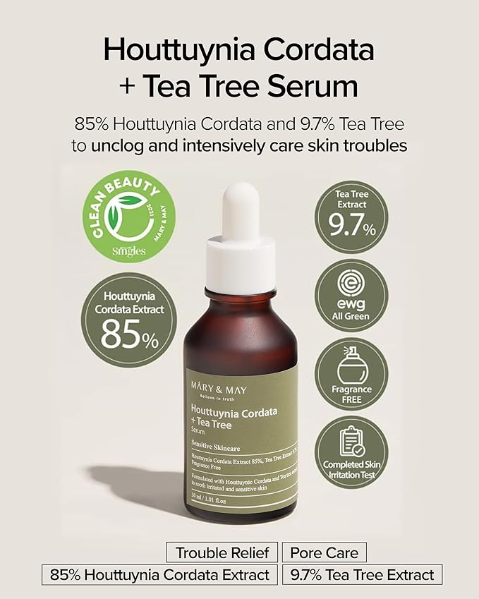 Mary&May – Houttuynia Cordata +Tea Tree Serum 30ml
