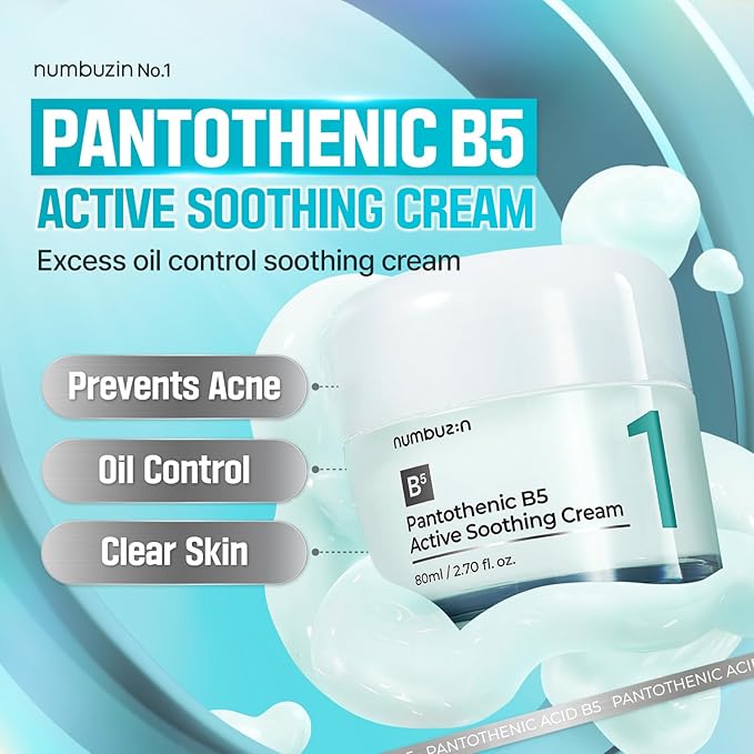 Numbuzin – No. 1 Pantothenic B5 Active Soothing Cream 80mL
