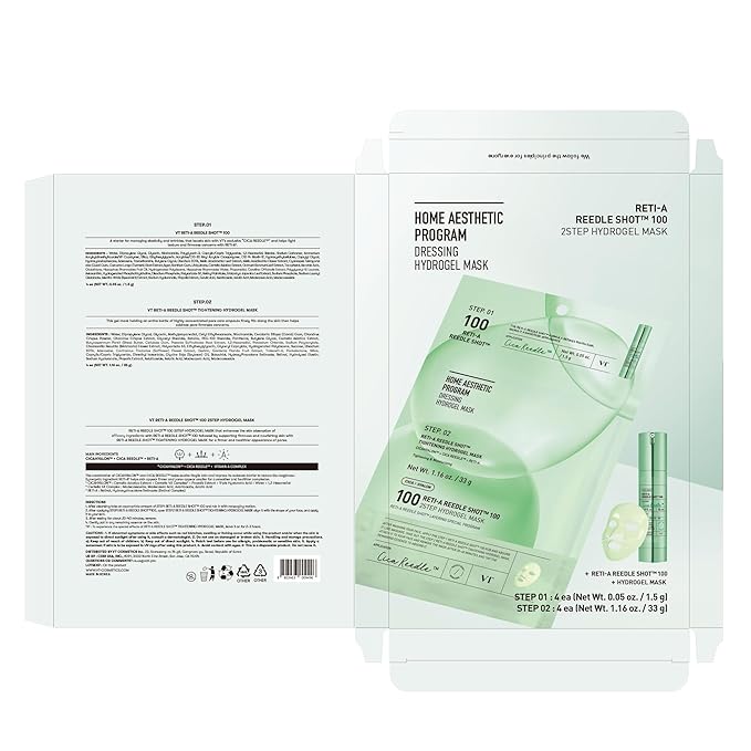 VT Cosmetics – Reti-A Reedle Shot 100 2Step Hydrogel Mask (1ea)