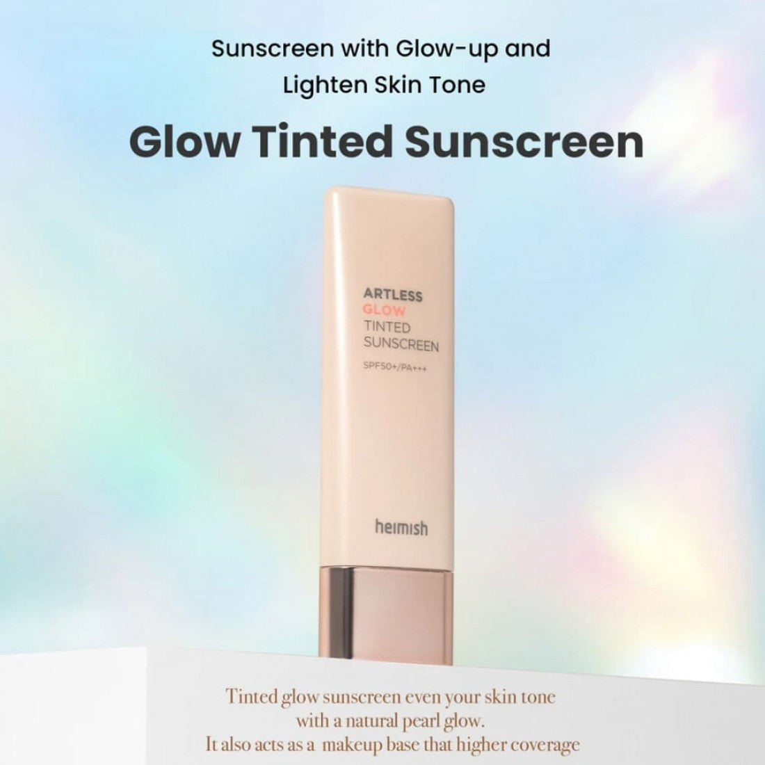 Heimish - Artless Glow Tinted Sunscreen Shine Beige SPF50+ PA+++ 40ml