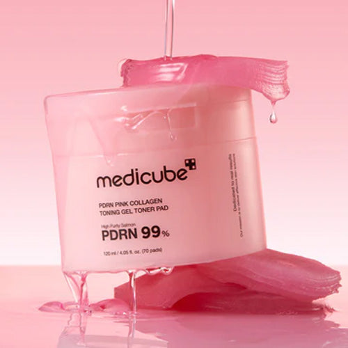 Medicube – PDRN Pink Collagen Toning Gel Toner Pad 70ea