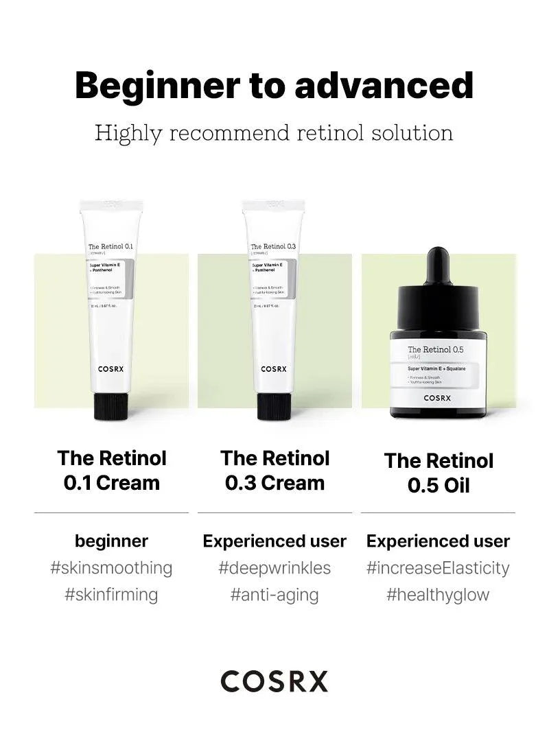 COSRX - The Retinol 0.5 Super Vitamin E +Squalene Oil 20ml