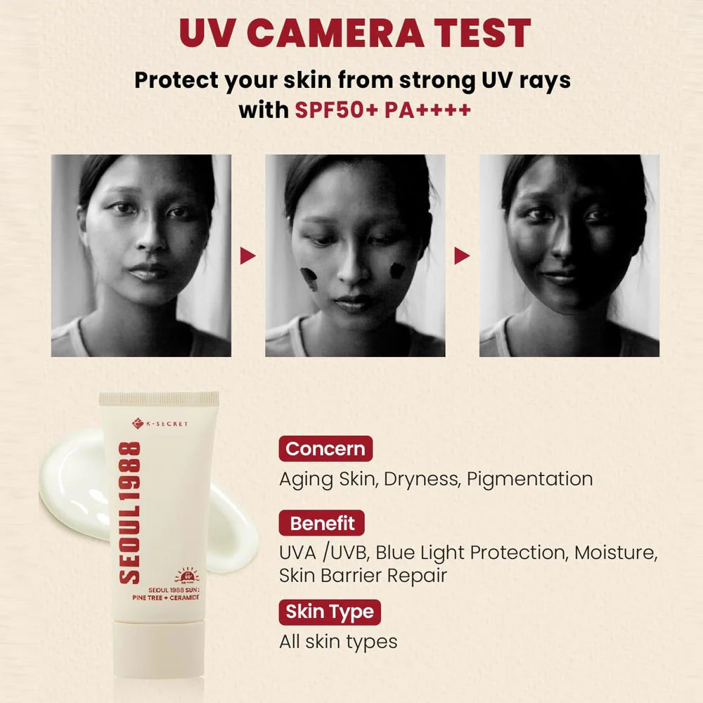 K-Secret – Seoul 1988 Pine Tree + Ceramide Sun Cream 50ml