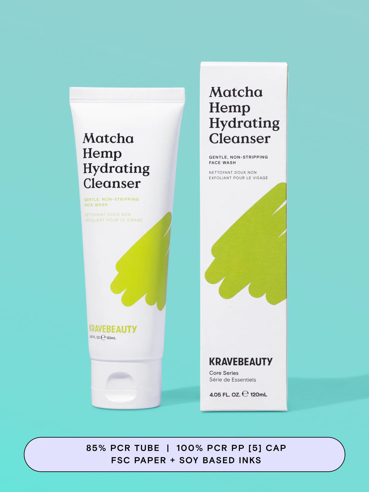 Krave Beauty - Matcha Hemp Hydrating Cleanser 120ml