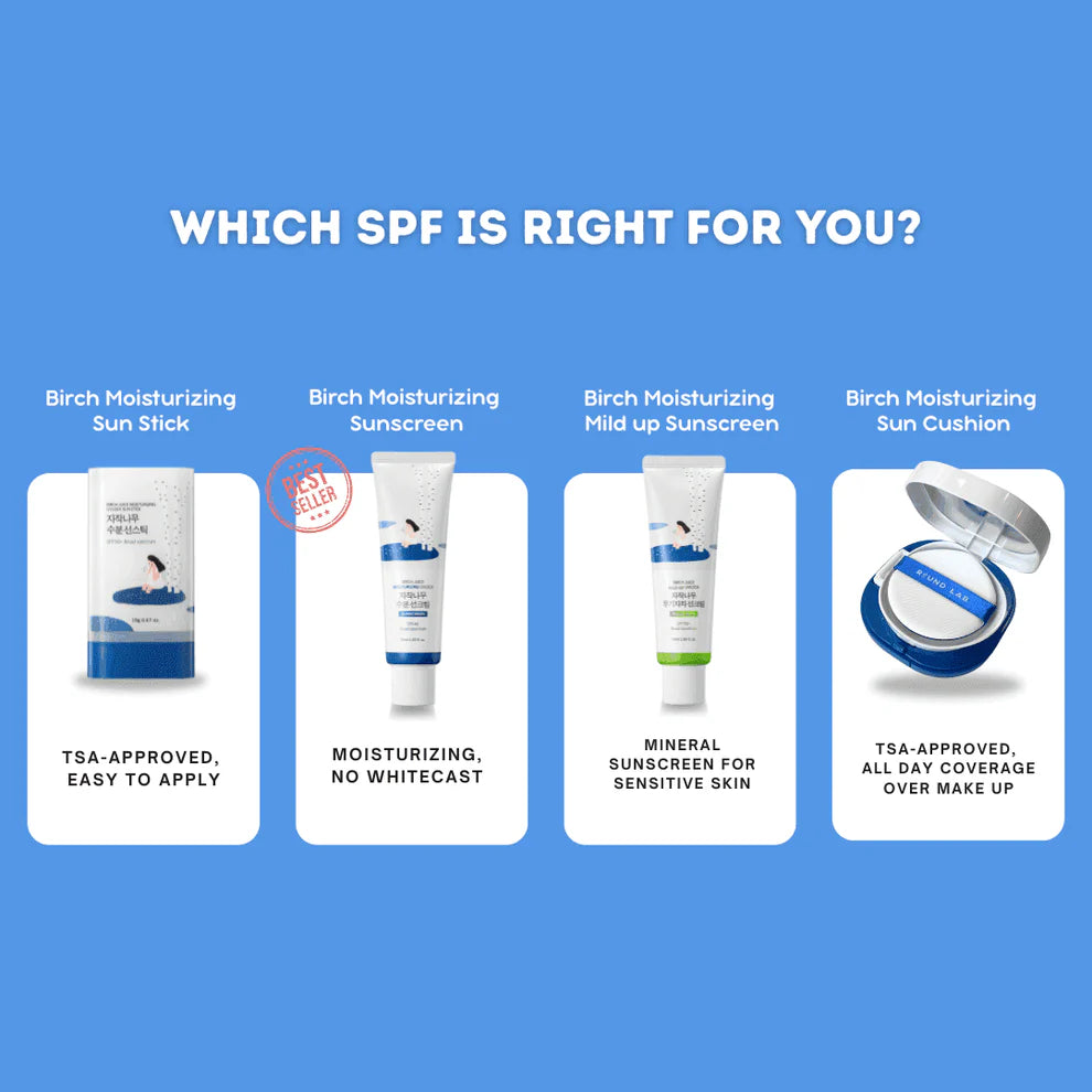 Round Lab – Birch Moisturizing Sun Cushion SPF 50+, PA++++ 15g