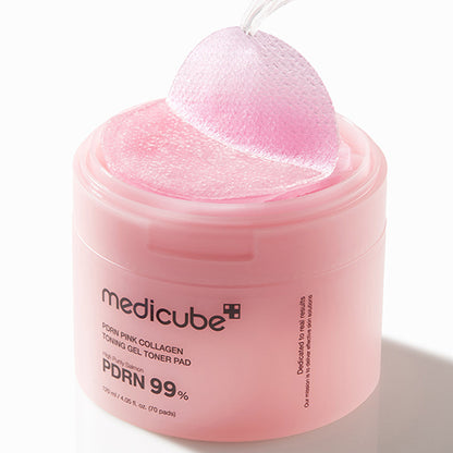 Medicube – PDRN Pink Collagen Toning Gel Toner Pad 70ea