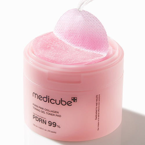 Medicube – PDRN Pink Collagen Toning Gel Toner Pad 70ea