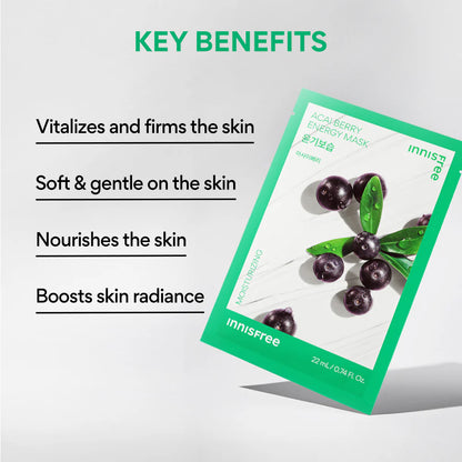Innisfree - Energy Mask 22ml Acai Berry