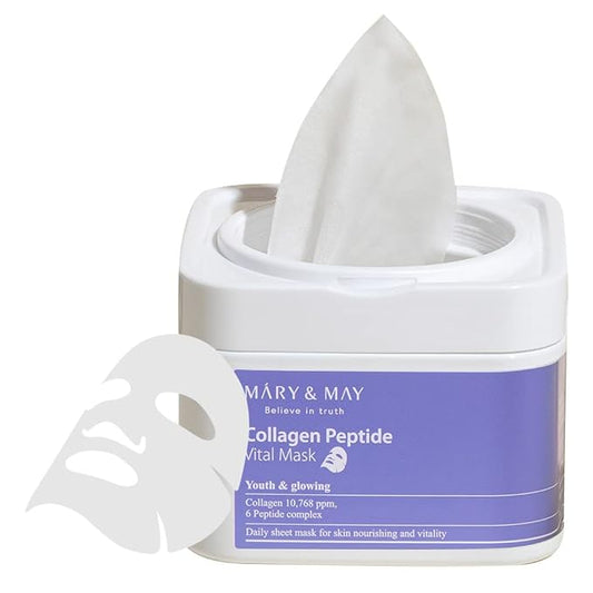 Mary & May - Collagen Peptide Vital Mask (30ea)