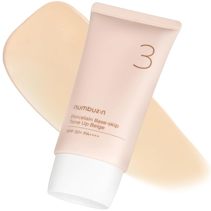 Numbuzin - No.3 Porcelain Base-skip Tone Up Beige 50ml