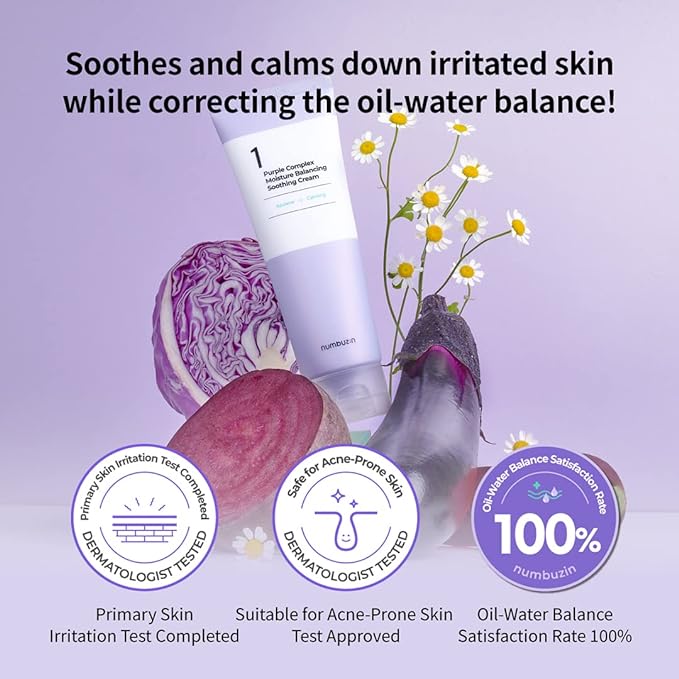 Numbuzin - No. 1 Purple Complex Moisture Balancing Soothing Cream 100ml
