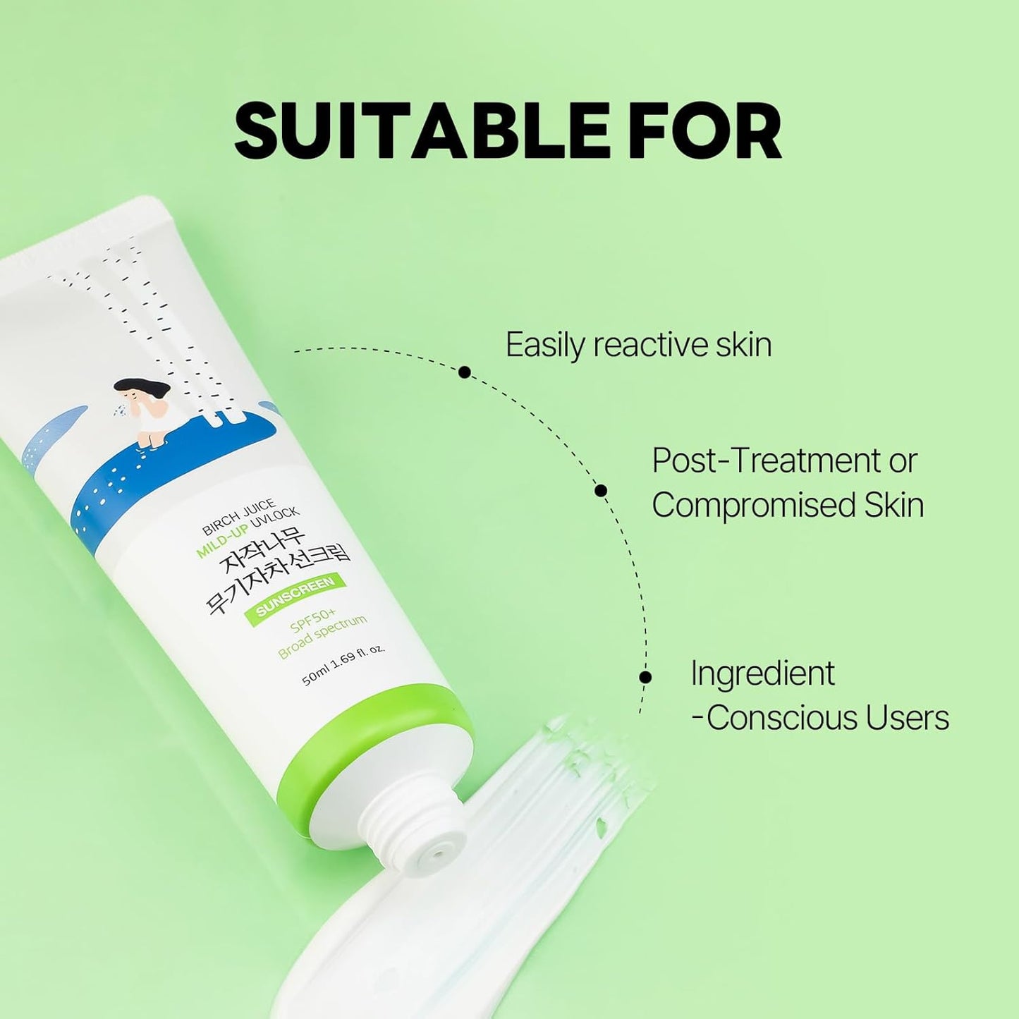 Round Lab - Birch Moisturizing Mild-Up Sunscreen SPF50+, PA++++ 50ml