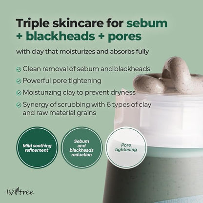 Isntree – Real Mugwort Clay Mask 100ml