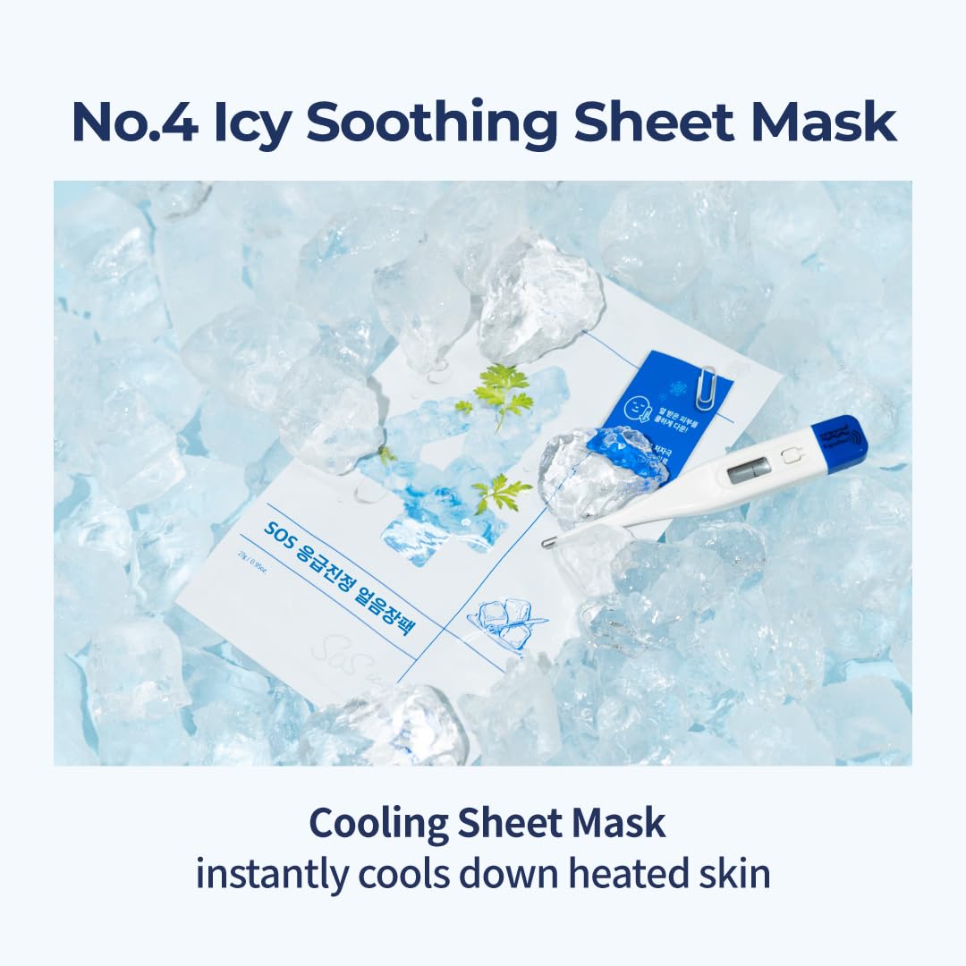 Numbuzin – No. 4 SOS Icy Soothing Sheet Mask 1P 27ml