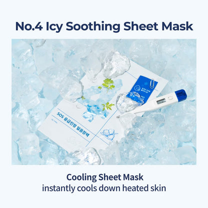 Numbuzin – No. 4 SOS Icy Soothing Sheet Mask 1P 27ml