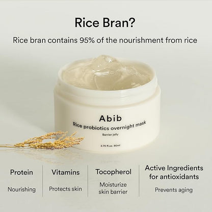 Abib – Rice Probiotics Overnight Mask Barrier Jelly 80ml