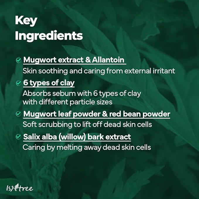 Isntree – Real Mugwort Clay Mask 100ml