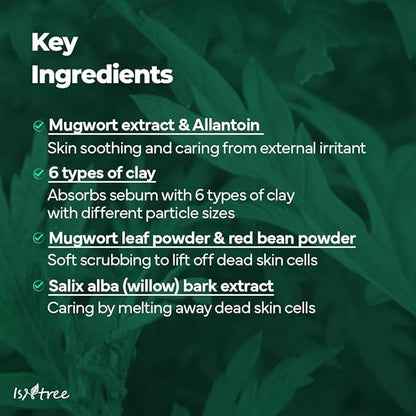 Isntree – Real Mugwort Clay Mask 100ml