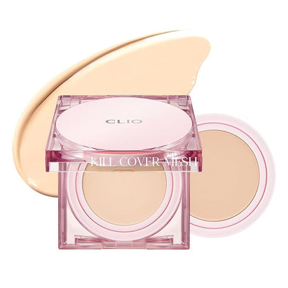 Clio – Kill Cover Mesh Glow Essential Cushion 15g*2ea(Original+Refill) 21N Linen