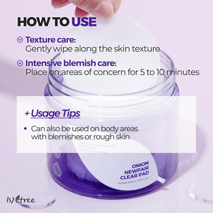 Isntree – Onion Newpair Clear Pad 60 EA 250ml