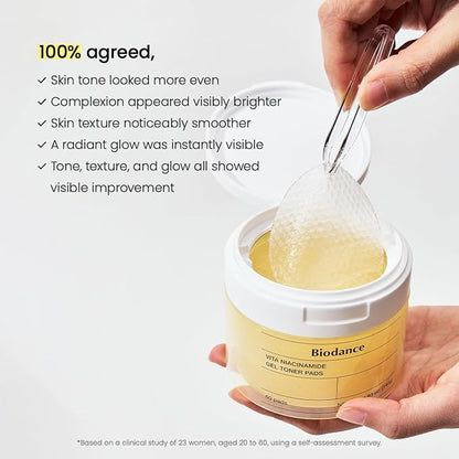 Biodance – Vita Niacinamide Gel Toner Pad (60ea)