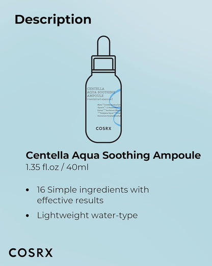 Cosrx – Hydrium Centella Aqua Soothing Ampoule 40ml