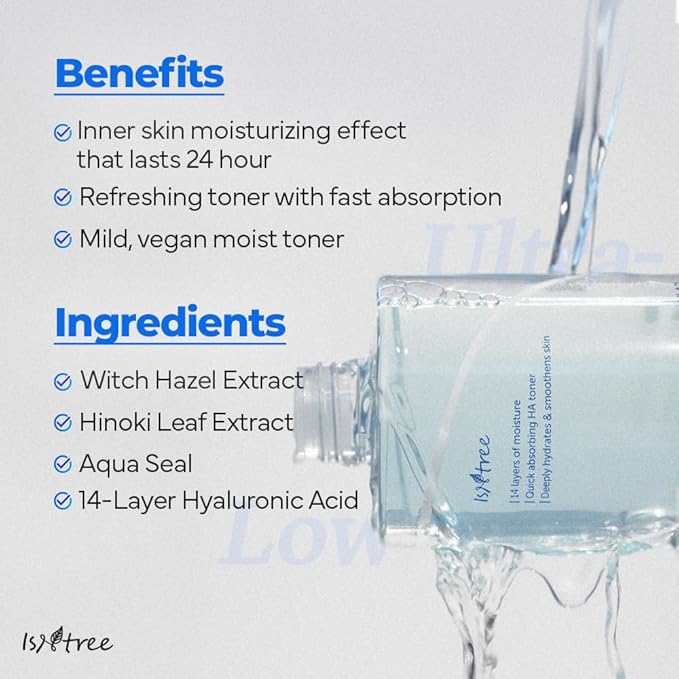 Isntree – Ultra-Low Molecular Hyaluronic Acid Toner 300ml