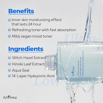 Isntree – Ultra-Low Molecular Hyaluronic Acid Toner 300ml