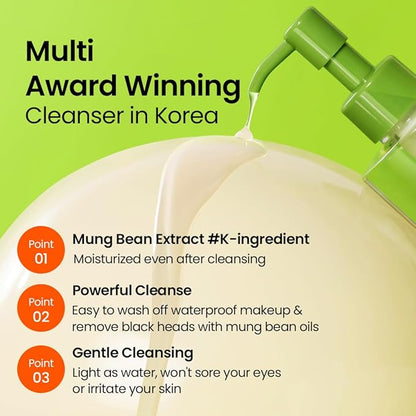 Beplain – Mung Bean Greenful pH balanced Cleansing Oil 10ml Mini