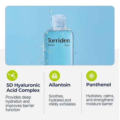 Torriden – DIVE-IN Low molecule Hyaluronic acid Toner 300ml
