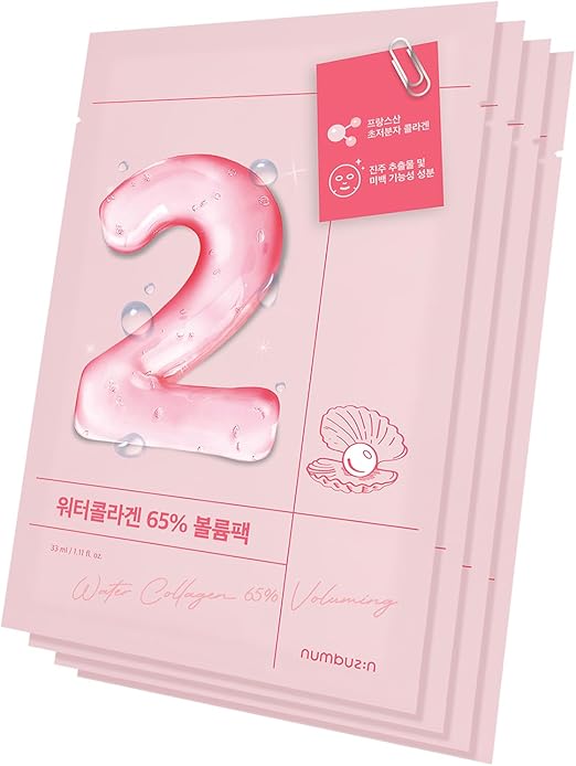 Numbuzin – No.2 Water Collagen 65% Voluming Mask Sheet
