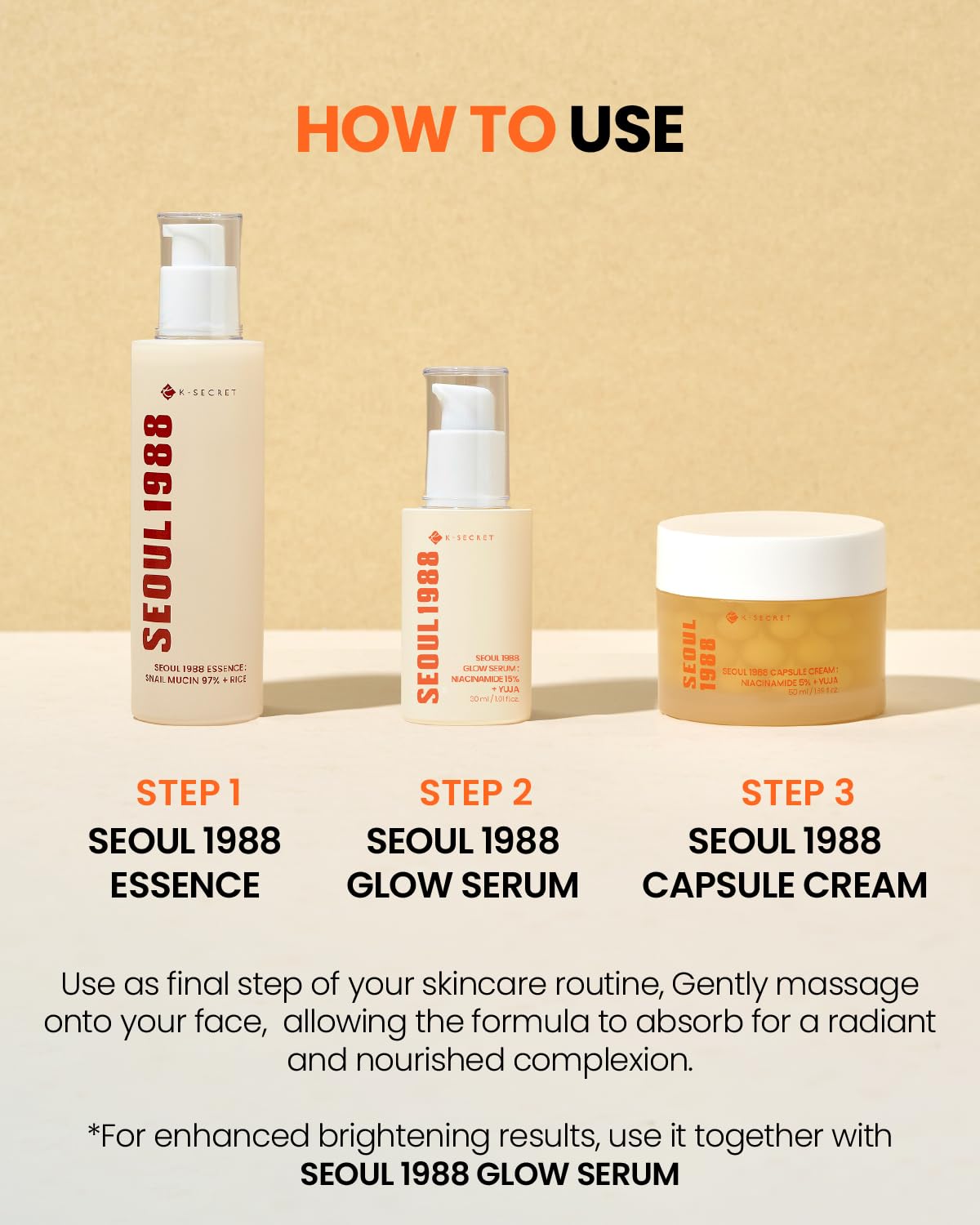 K-Secret – Seoul 1988 Capsule Cream: Niacinamide 5%+Yuja 50ml