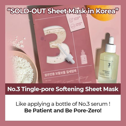 Numbuzin – No.3 Tingle-Pore Softening Sheet Mask