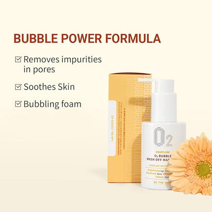 Be The Skin - Heartleaf O2 Bubble Wash off Maskpack 120g