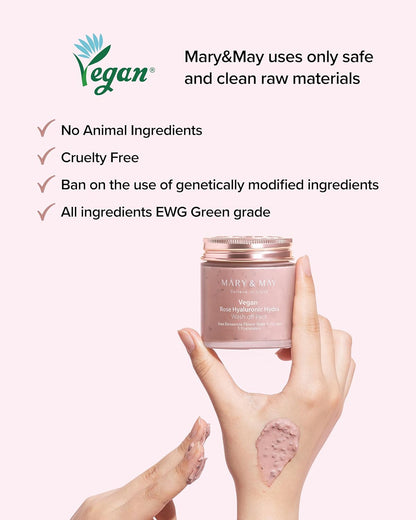 Mary & May – Rose Hyaluronic Hydra Wash Off Mask 125g