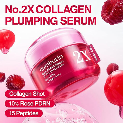 Numbuzin – No.2 Rose PDRN Collagen 2X Plumping Serum 30ml Hover