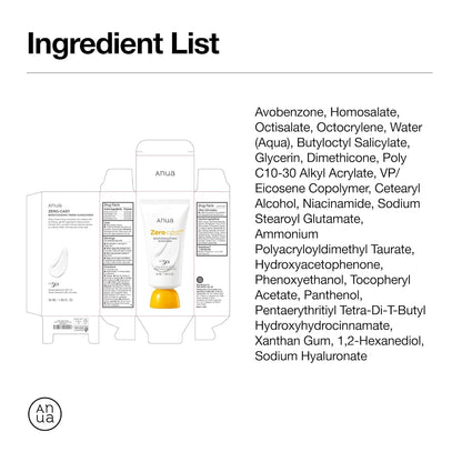 Anua – Zero-Cast Moisturizing Finish Sunscreen 50ml