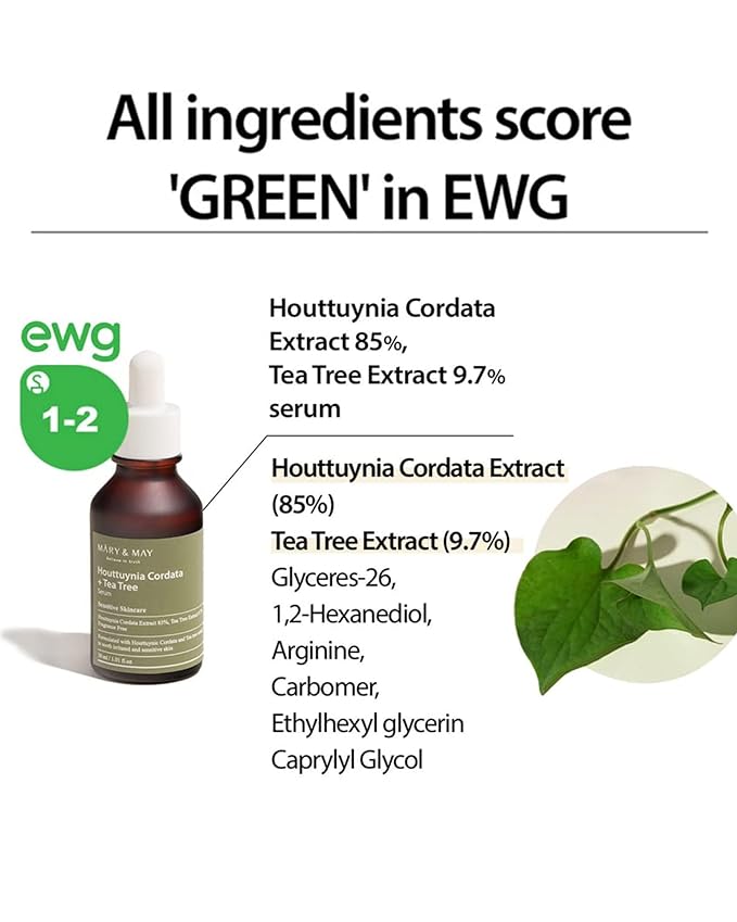 Mary&May – Houttuynia Cordata +Tea Tree Serum 30ml