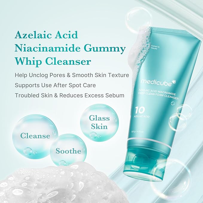 Medicube – Azelic Acid Niacinamide Deep Clean Foam Cleanser 120g