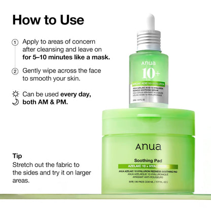 Anua - Azelaic 10 Hyaluron Redness Soothing Pad