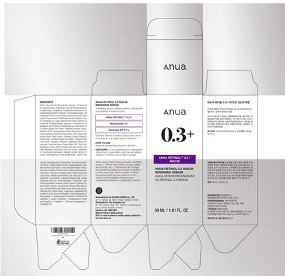 Anua - Retinol 0.3% + Niacin Renewing Serum 30ml