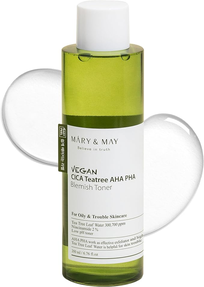Mary & May – Cica Tea Tree AHA PHA Toner 200ml