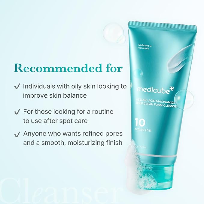 Medicube – Azelic Acid Niacinamide Deep Clean Foam Cleanser 120g